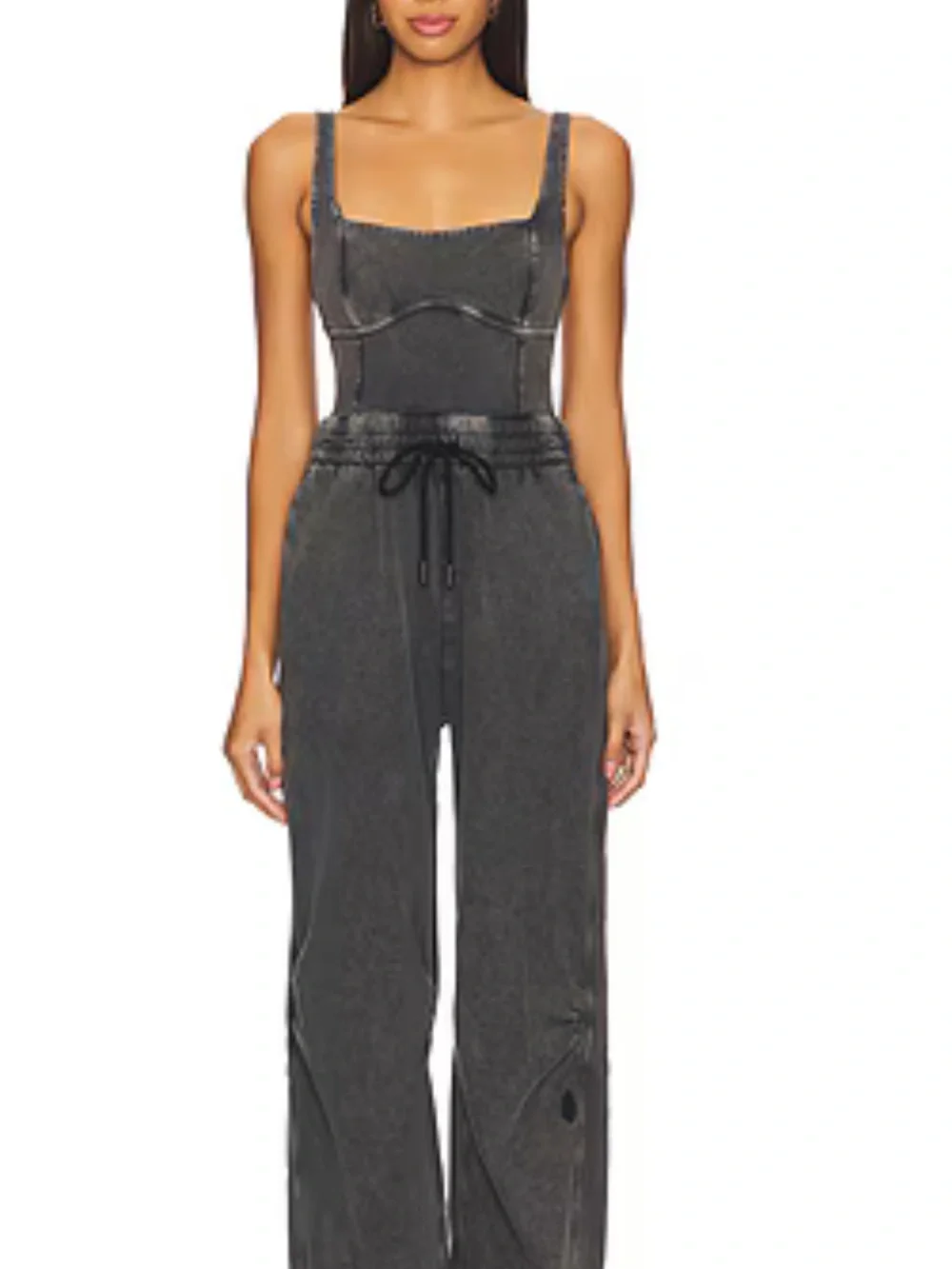 Free People Inbound Onesie Washed Black BNWOT
